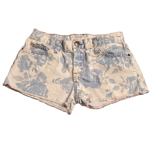 current Elliott Girlfriend shorts in blue rose floral print - Picture 2 of 10